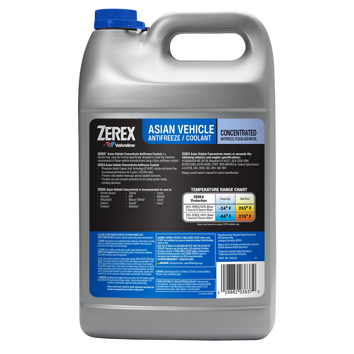はに Zerex™ Asian Blue Vehicle Antifreeze / Coolant - Valvoline™ Global